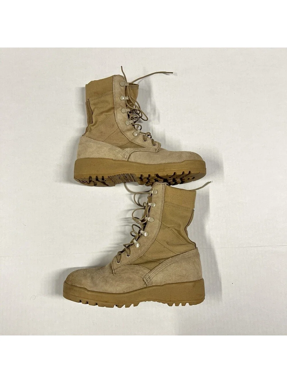 McRae Footwear Mens Tan Suede Vibram Military Combat Boots Size 7R